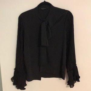 Walter Baker Black Blouse with Bow